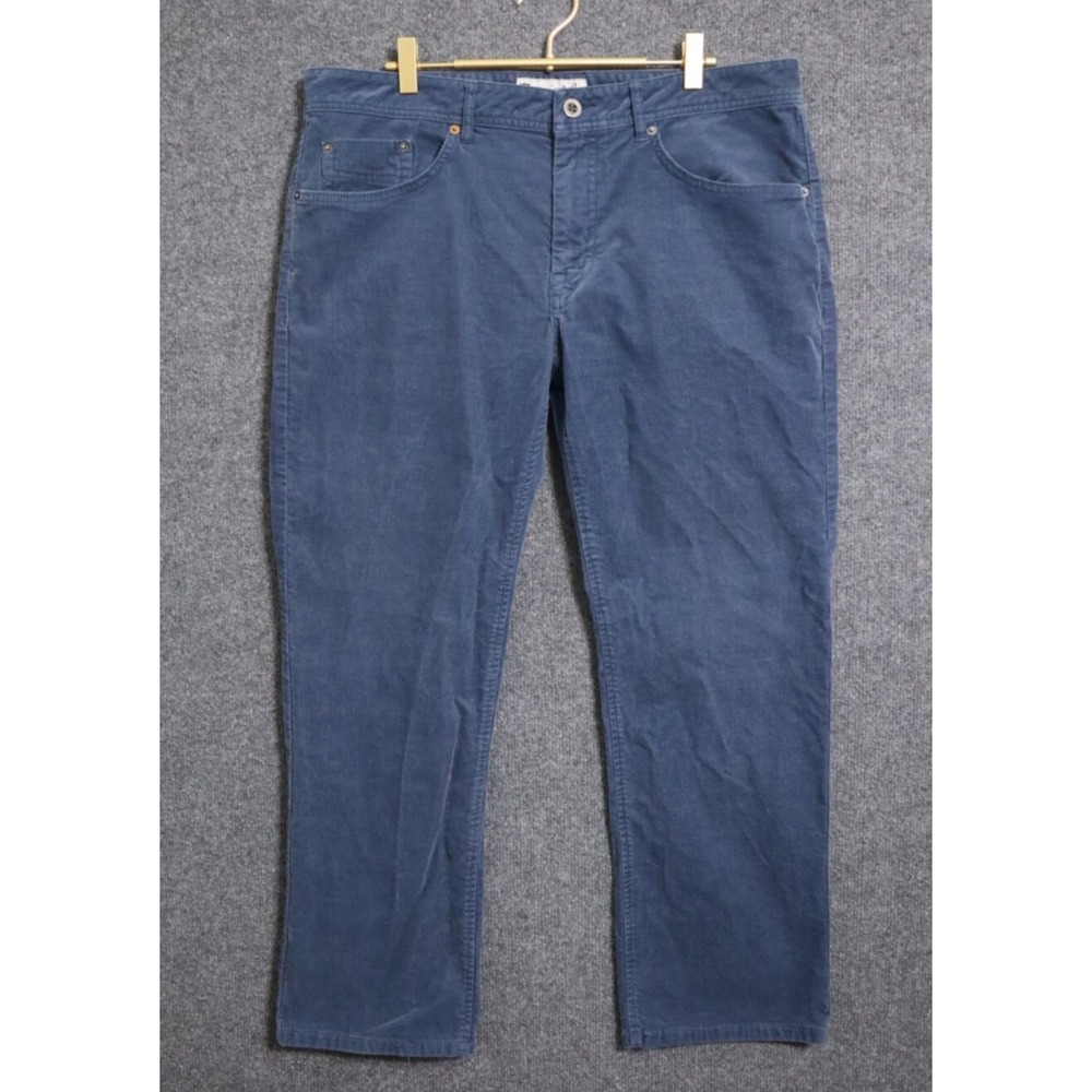 Travis Mathew‎ Pants Men 38 Blue Corduroy 28" Straight Leg Chino Stretch Trouser